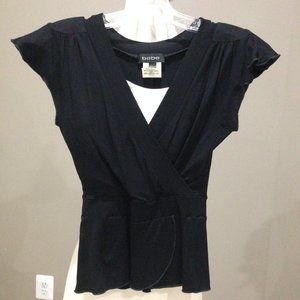 Y2K BEBE  stretchy fitted top with cinched waist